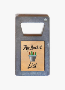 Bucket List Bottle Opener Magnet