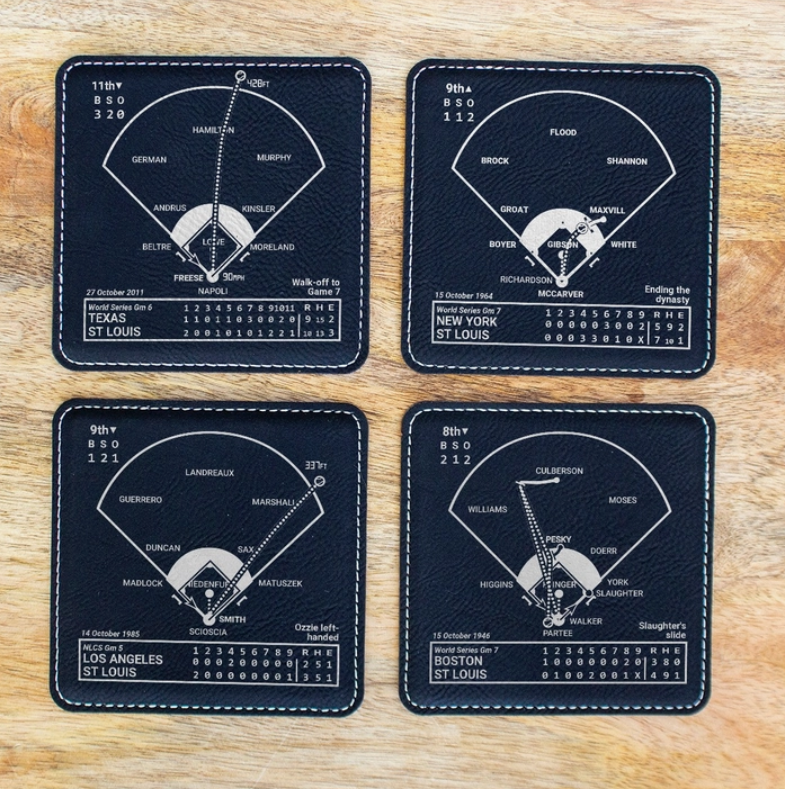 St. Louis Cardinals Leatherette Coasters