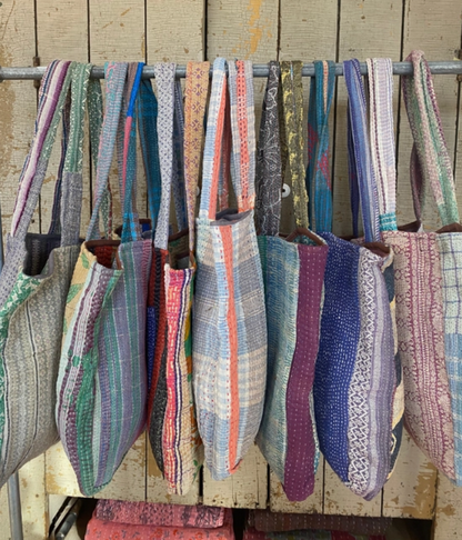 Kantha Tote with Pocket