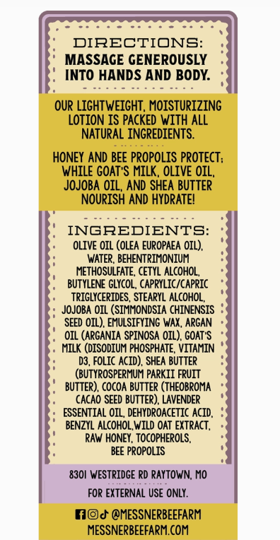 Milk and Honey Lotions