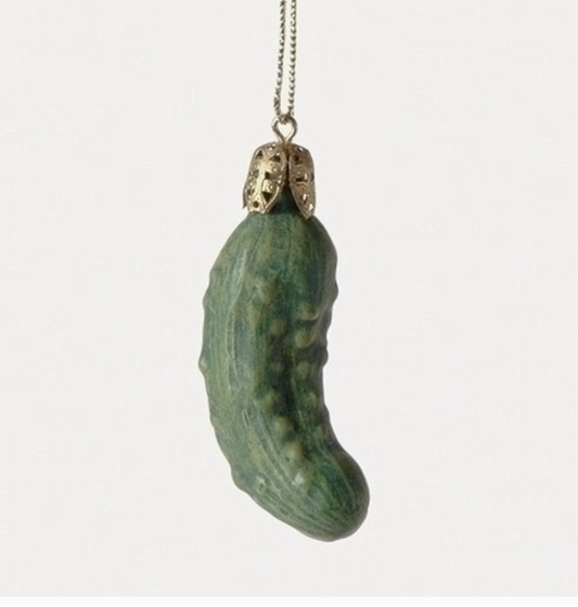Christmas Pickle + Glass Jar Ornament