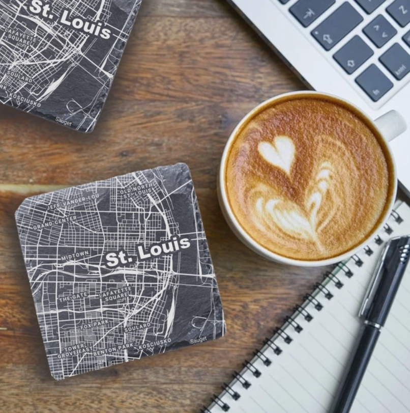 St. Louis Map Slate Coaster