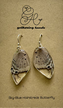 Load image into Gallery viewer, Sky-Blue Hairstreak Hindwing Earrings
