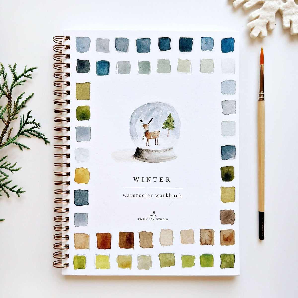 Winter Watercolor Painting Workbook