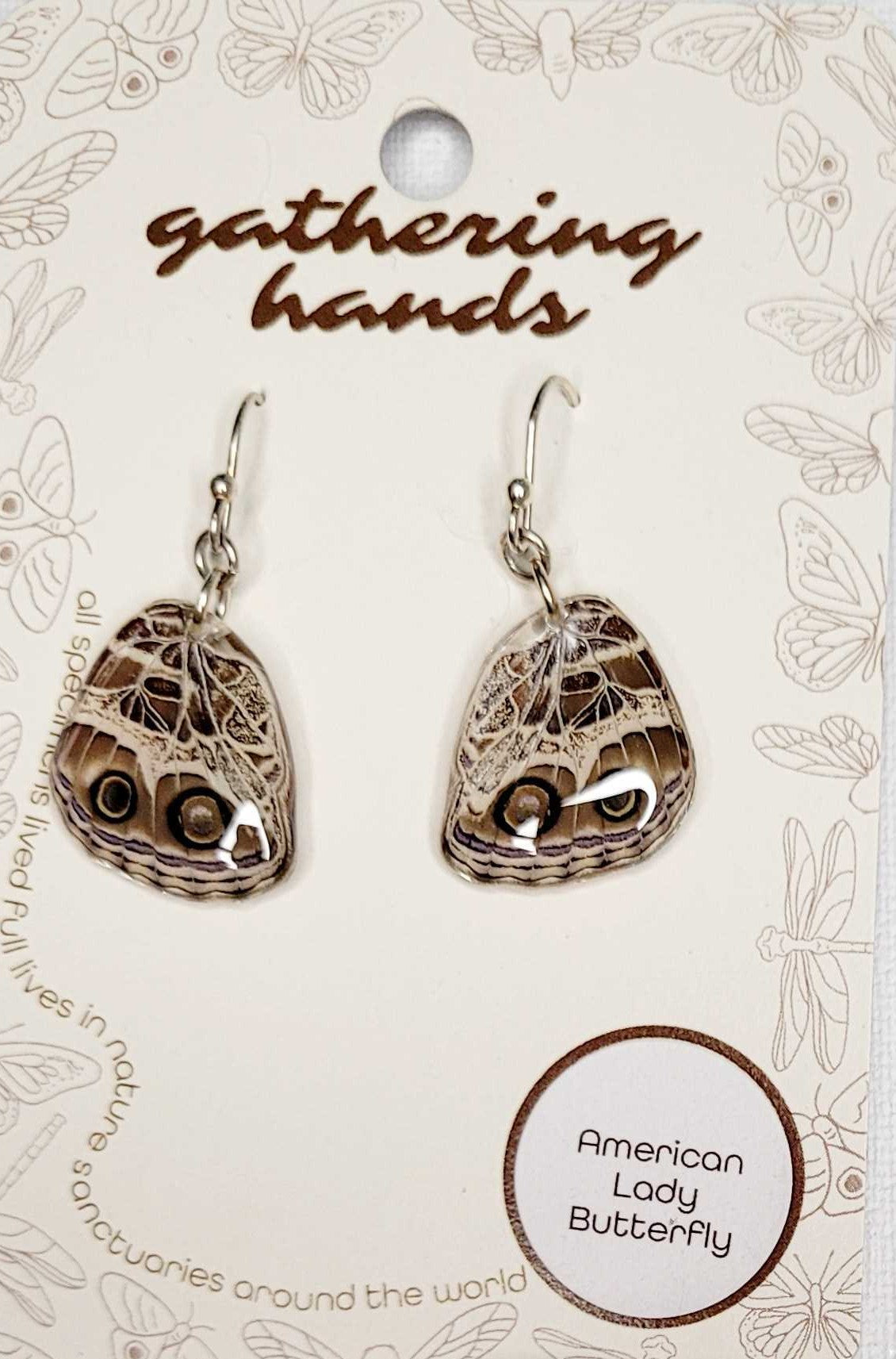 American Lady Hindwing Earrings