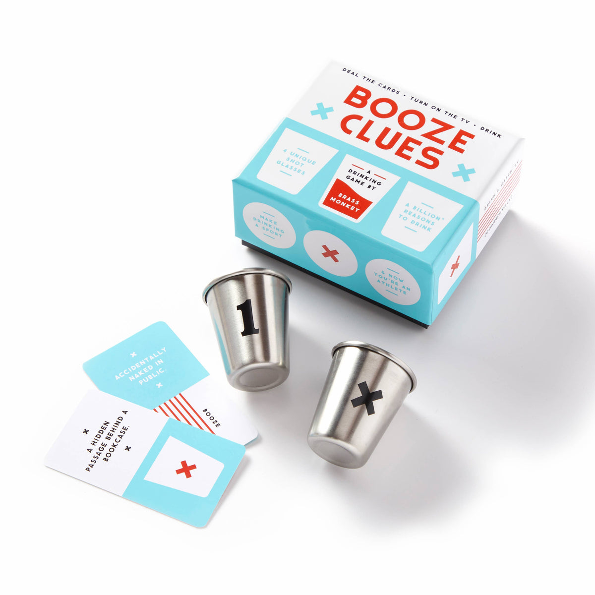 Brass Monkey Booze Clues Drinking Game Set