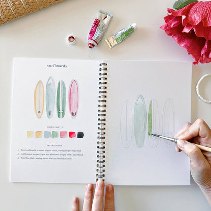 Tropical Watercolor Painting Workbook