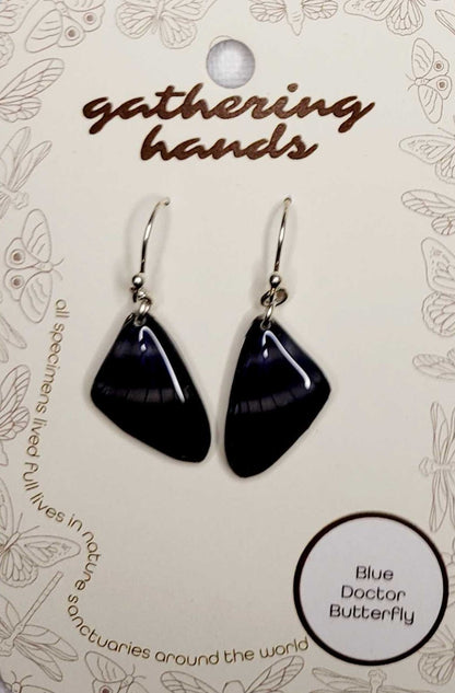 Blue Doctor Forewing Earrings