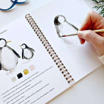 Winter Watercolor Painting Workbook