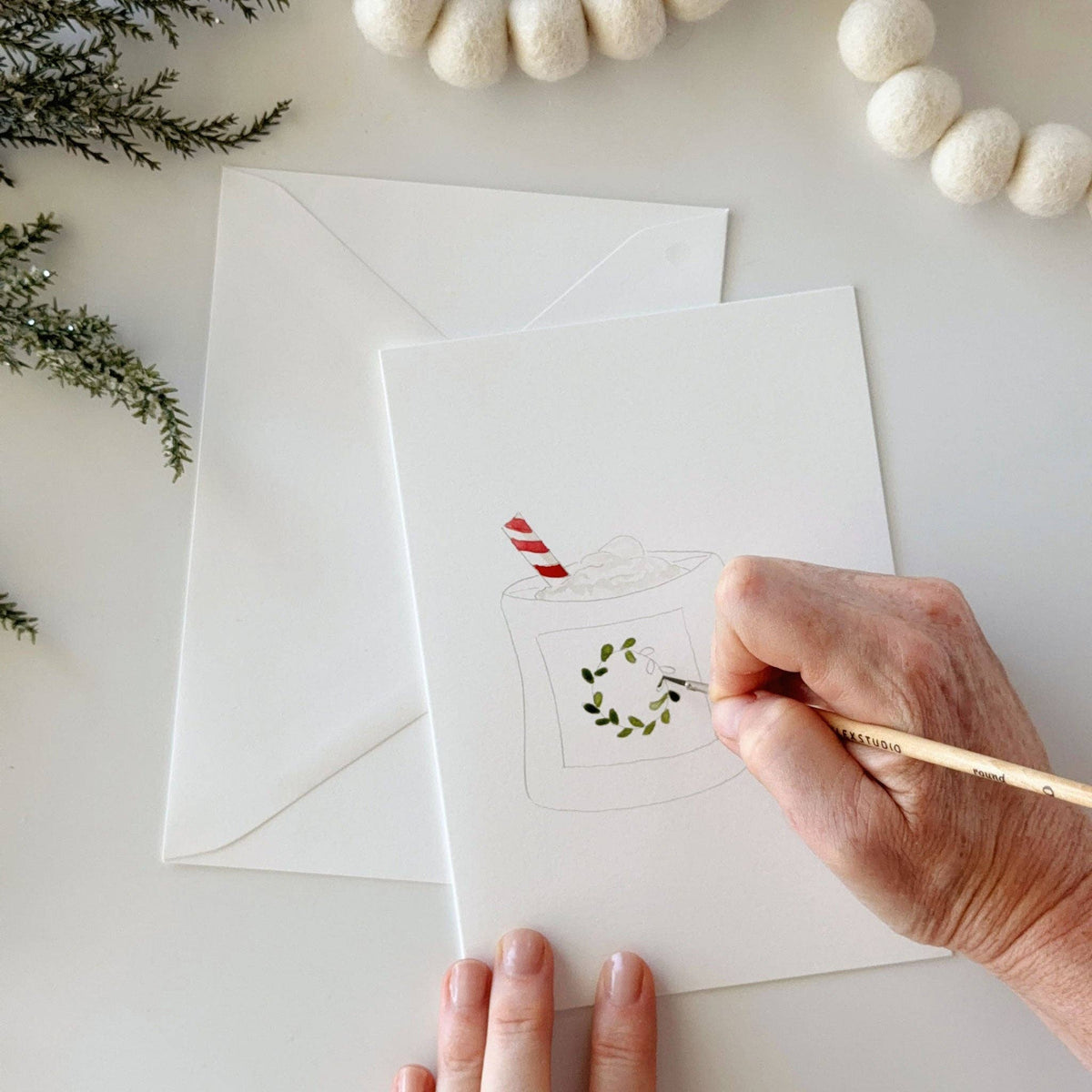 Warm + Cozy Paintable Watercolor Notecard Set
