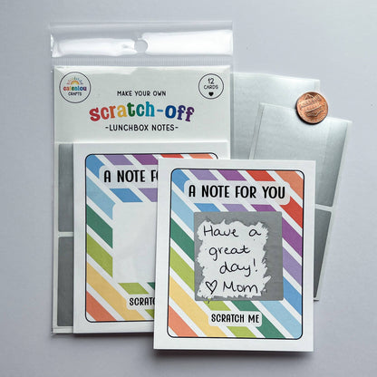 Rainbow Lunch Note Scratch off Cards