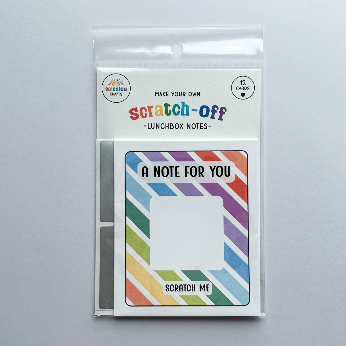 Rainbow Lunch Note Scratch off Cards