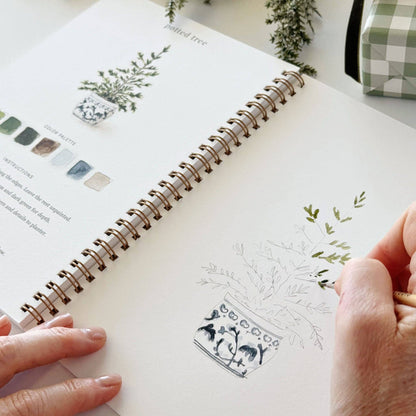 Classic Christmas Watercolor Painting Workbook