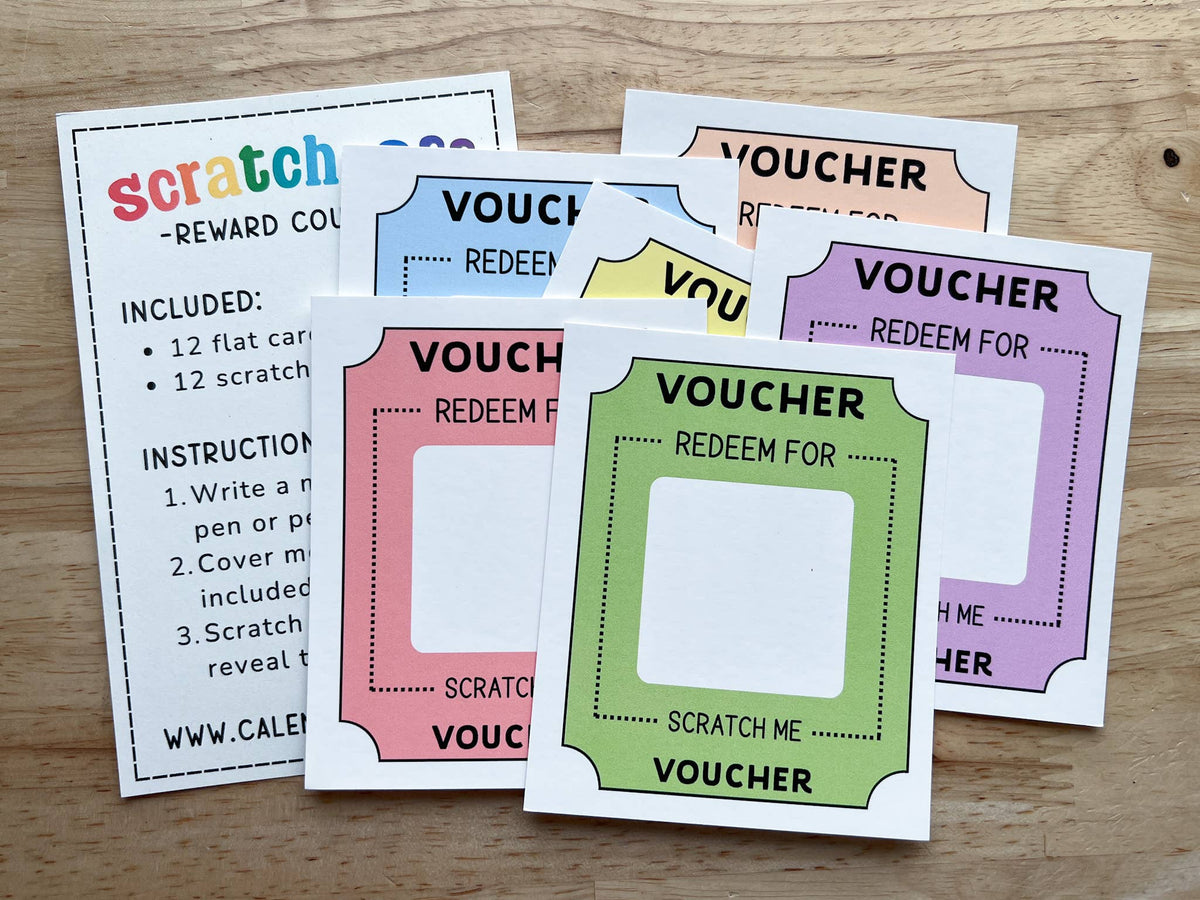 Reward Voucher Scratch off Cards
