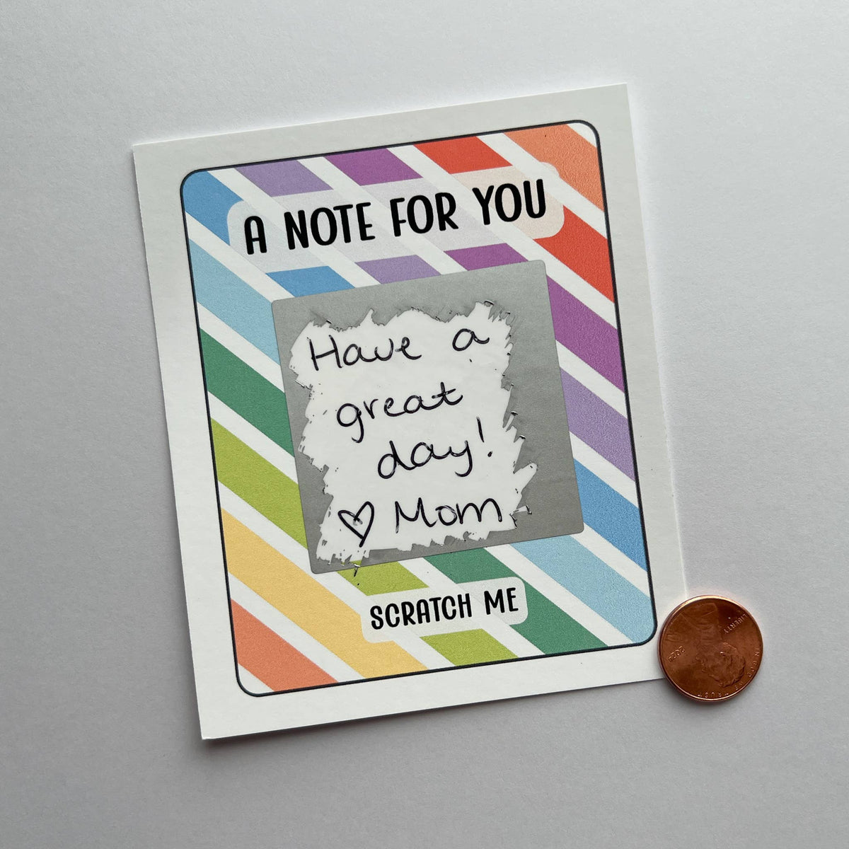 Rainbow Lunch Note Scratch off Cards