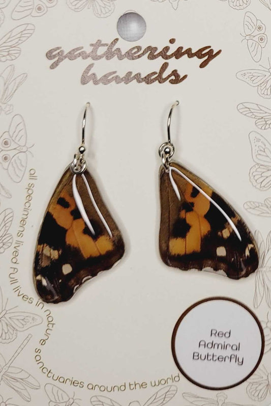 Red Admiral Forewing Earrings