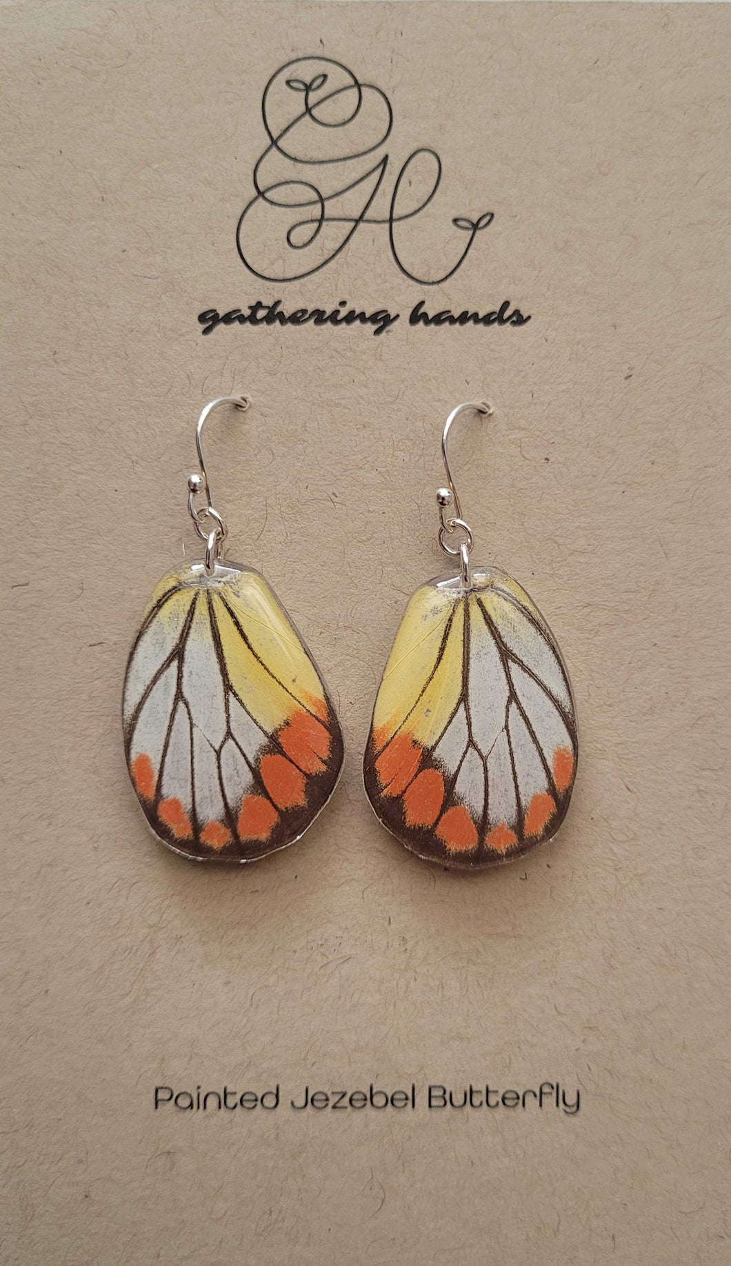 Painted Jezebel Hindwing Butterfly Earrings