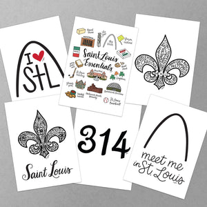 STL Greeting Cards (Variety Pack of 6)