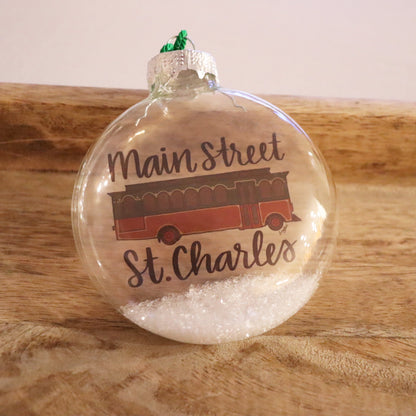 Trolley in the Snow Ornament