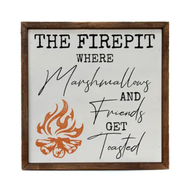 Firepit Wood Sign