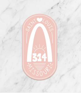 314 Arch Pink Sticker