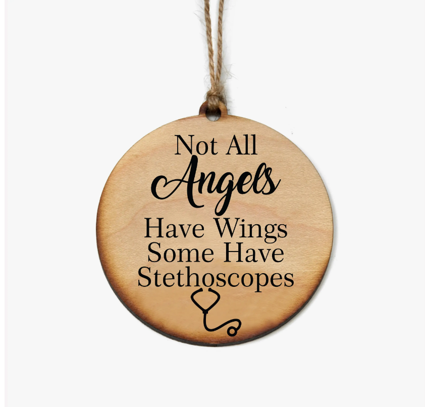 Angels with Stethoscopes Ornament