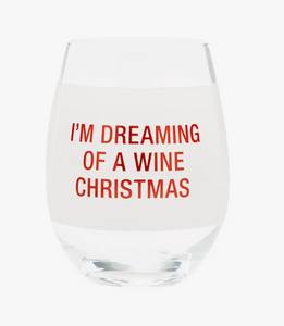 I'm Dreaming of a Wine Christmas Wine Glass