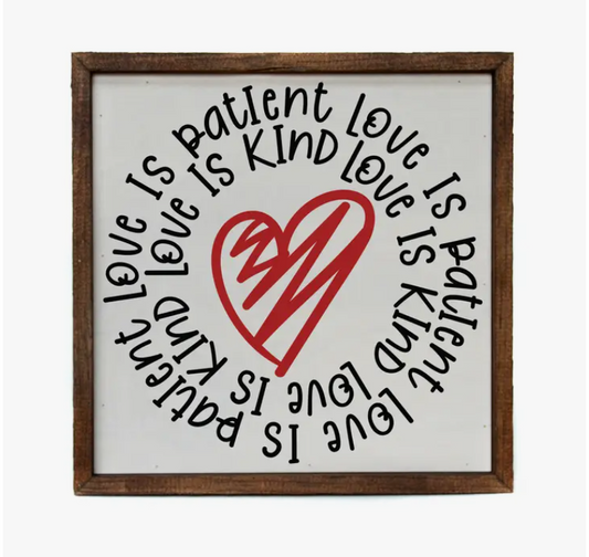 Love Is Wood Sign