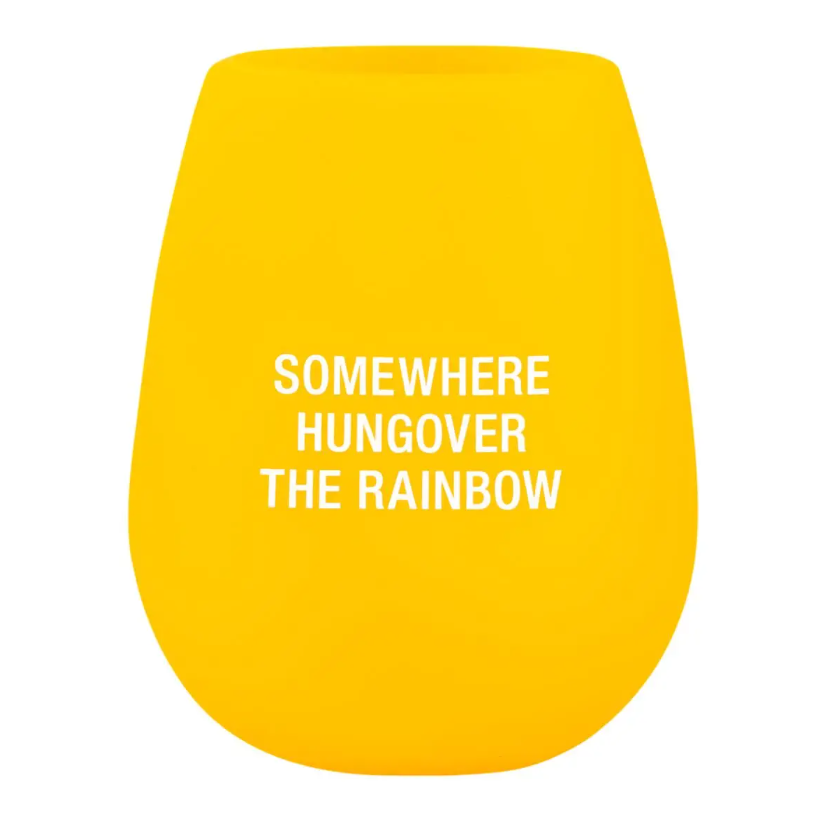 Hungover the Rainbow Silicone Wine Glass