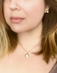Opal Locket Necklace