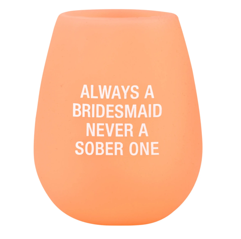 Bridesmaid Silicone Wine Glass