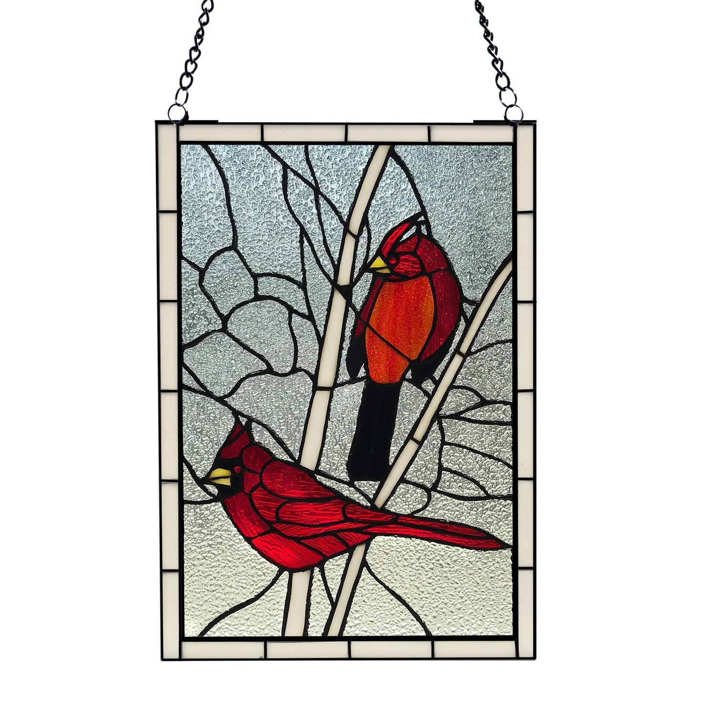 Cardinal Pair Stained Glass