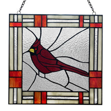 Load image into Gallery viewer, Cardinal Stained Glass
