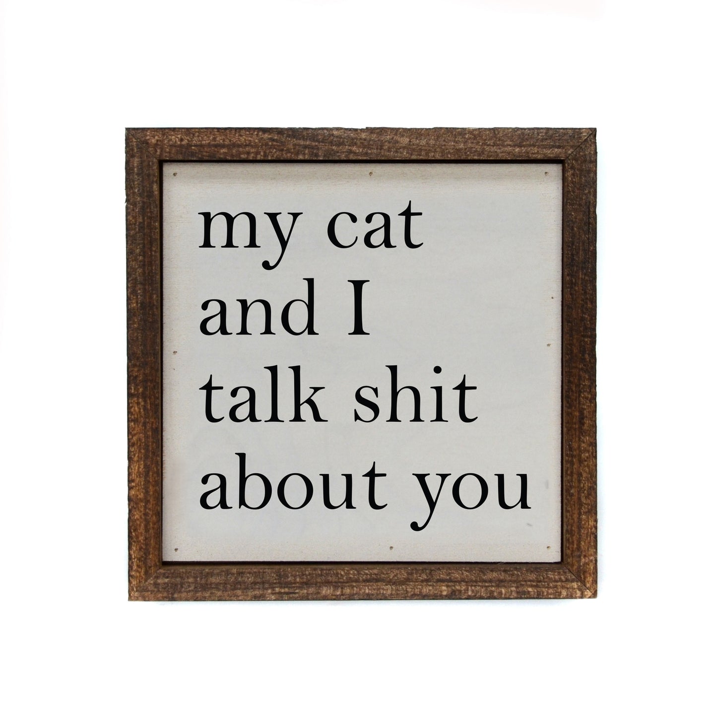 Cat Wood Sign