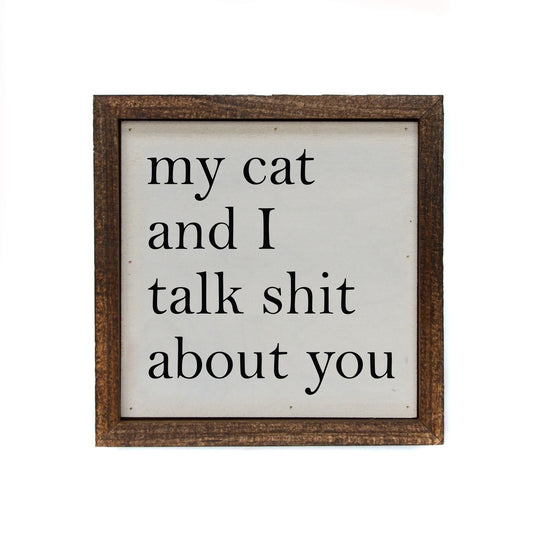 Cat Wood Sign