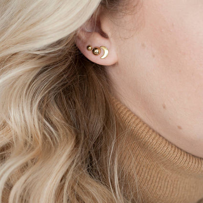 Tiny Moon Studs